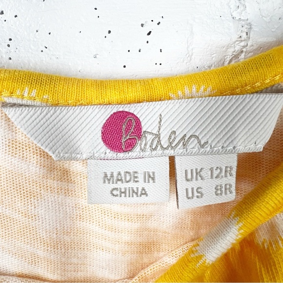 BODEN Bethany Jersey Happy Star Spot Ruffle Spring Cotton Dress Size 8 - Picture 3 of 9